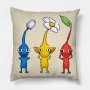Three Wise Pikmin Throw Pillow Official Pikmin Merch