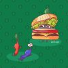 Pikmin Worshiping The Burger Pikmin Throw Pillow Official Pikmin Merch