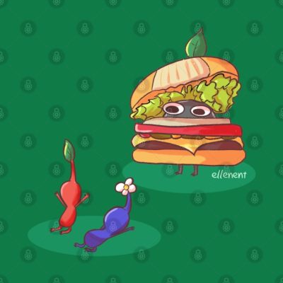 Pikmin Worshiping The Burger Pikmin Throw Pillow Official Pikmin Merch