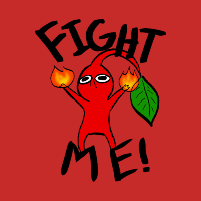Fight Me Red Pikmin Throw Pillow Official Pikmin Merch