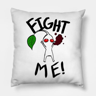 Fight Me White Pikmin Throw Pillow Official Pikmin Merch
