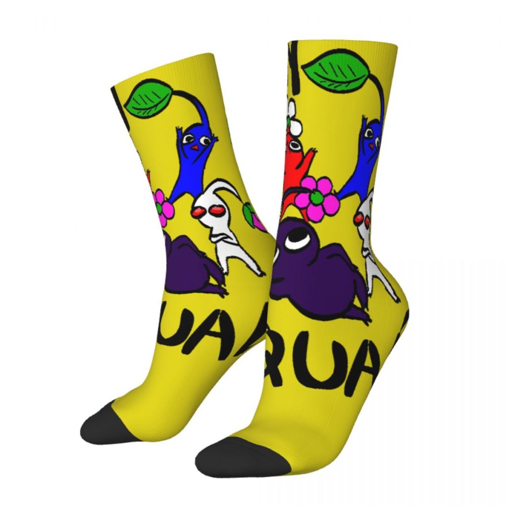 Happy Funny Men s Socks Pikmin Fauna Retro Harajuku Pikmin Fauna Street Style Novelty Seamless Crew - Pikmin Shop