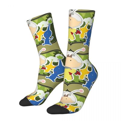 Hip Hop Vintage Cute Pikmin Pattern Crazy Men s Socks Unisex Pikmin Fauna Harajuku Seamless Printed 2 - Pikmin Shop