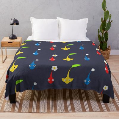 Pikmin Characters Throw Blanket Official Pikmin Merch