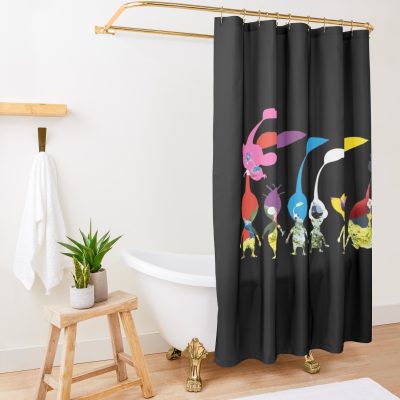 Pikmin 3 Vector Shower Curtain Official Pikmin Merch