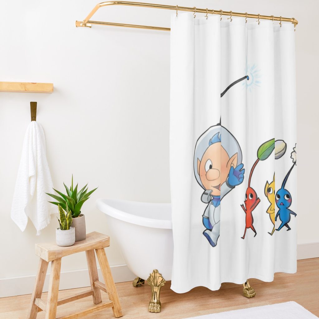 Pikmin 3 Alph Premium Scoop Shower Curtain Official Pikmin Merch