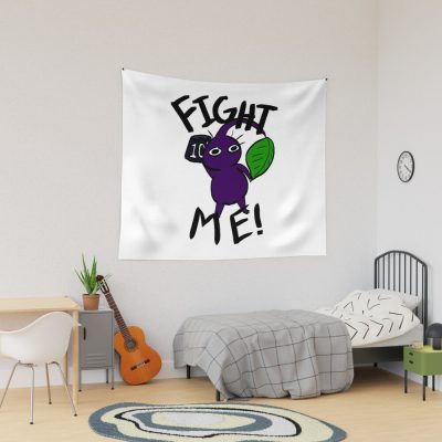 Fight Me! (Purple Pikmin) Tapestry Official Pikmin Merch