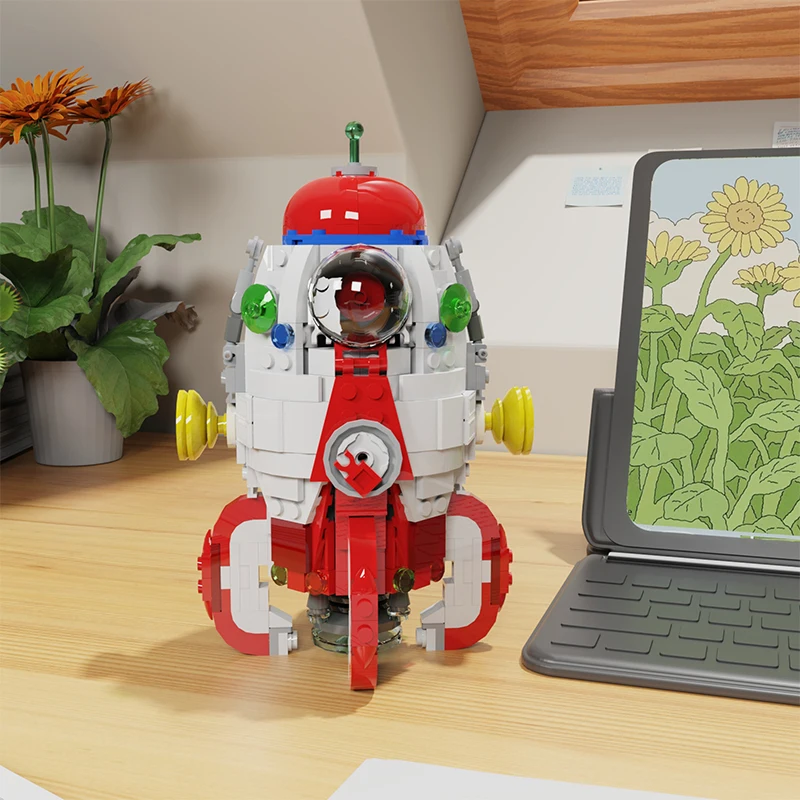 Anime Pikmin Captain Olimar S S Dolphin Delivery Ship Building Block Kit Space Rocket Freight Aircraft 5 - Pikmin Shop