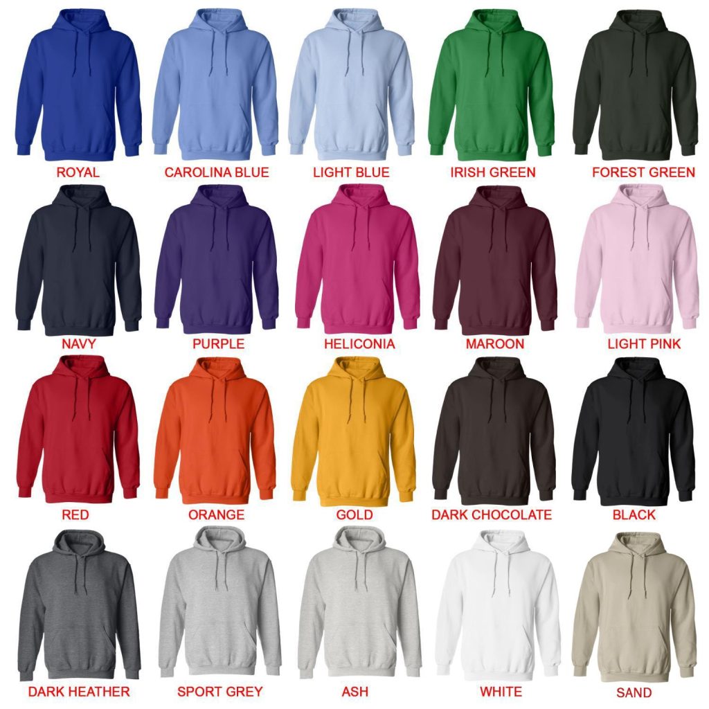 hoodie color chart - Pikmin Shop