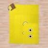 Yellow Pikmin Face Throw Blanket Official Cow Anime Merch