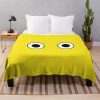 Yellow Pikmin Face Throw Blanket Official Cow Anime Merch