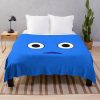 Blue Pikmin Face Throw Blanket Official Cow Anime Merch